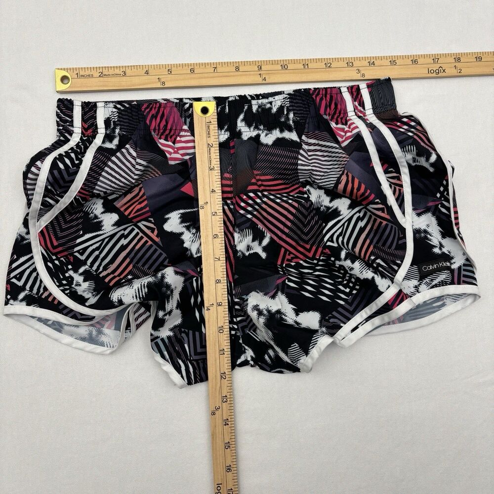 Calvin Klein Shorts Womens Black Pink High Waist Lined Pockets Activewear Size M - Picture 7 of 9